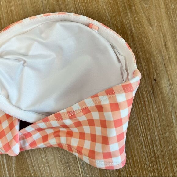SOUTHERN TIDE GINGHAM BANDEAU BIKINI TOP SIZE MEDIUM - Picture 6 of 9